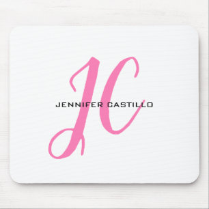 Berufliche Kalligraphie-Script-Monogram-Girly Mousepad