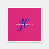 Berufliche Kalligraphie-Script-Monogram-Girly Serviette (Vorderseite)