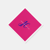 Berufliche Kalligraphie-Script-Monogram-Girly Serviette (Ecke)