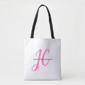 Berufliche Kalligraphie-Script-Monogram-Girly Tasche (Vorderseite)