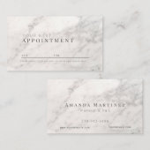 Berufliche Karte aus weißem Marmor (Vorne/Hinten)