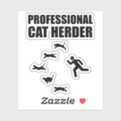 Berufliche Katze Herder Funny Herding Katzen Aufkleber (Blatt)