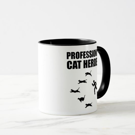 Berufliche Katzen Herder Funny Herde Katzen Tasse (VorderseiteRechts)