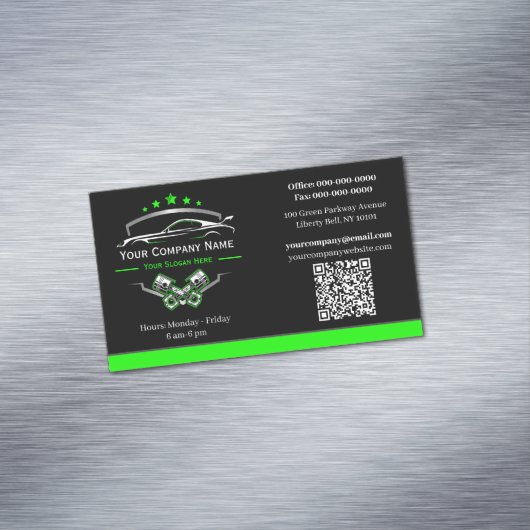 Berufliche Kfz-Reparatur, Auto Magnetische Visitenkarte (Beispiel)