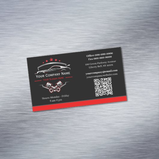 Berufliche Kfz-Reparatur, Auto Magnetische Visitenkarte (Beispiel)