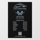 Berufliche Kfz-Reparatur, Geschäftszeiten Fensteraufkleber (Blatt)