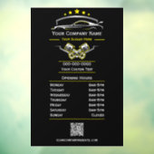 Berufliche Kfz-Reparatur, Geschäftszeiten Fensteraufkleber (Blatt 3)