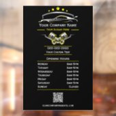 Berufliche Kfz-Reparatur, Geschäftszeiten Fensteraufkleber (Blatt 2)