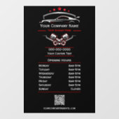 Berufliche Kfz-Reparatur, Geschäftszeiten Fensteraufkleber (Blatt)