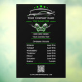 Berufliche Kfz-Reparatur, Geschäftszeiten Fensteraufkleber (Blatt 3)