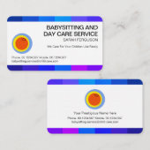 Berufliche Kinderbetreuung an den Grenzen Visitenkarte (Vorne/Hinten)