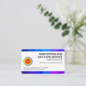 Berufliche Kinderbetreuung an den Grenzen Visitenkarte (Stehend Vorderseite)