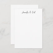 Berufliche klassische Kalligraphie Minimalistisch  Begleitkarte (Vorne/Hinten)