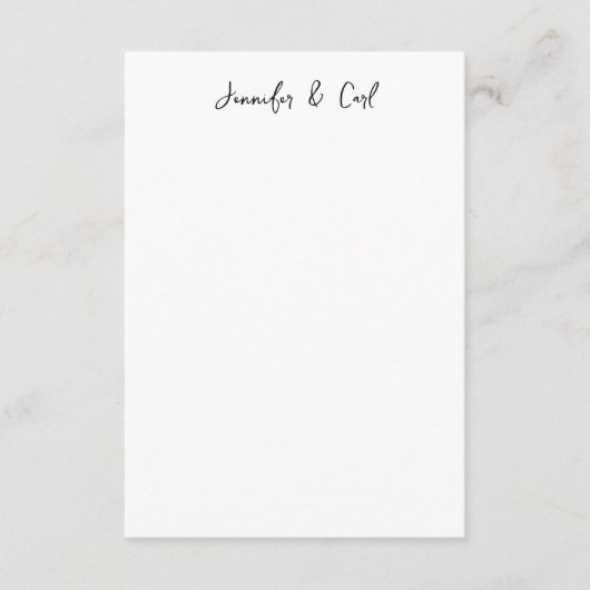 Berufliche klassische Kalligraphie Minimalistisch  Begleitkarte (Vorderseite)