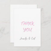 Berufliche klassische Kalligraphie Minimalistisch  Dankeskarte (Vorne/Hinten)