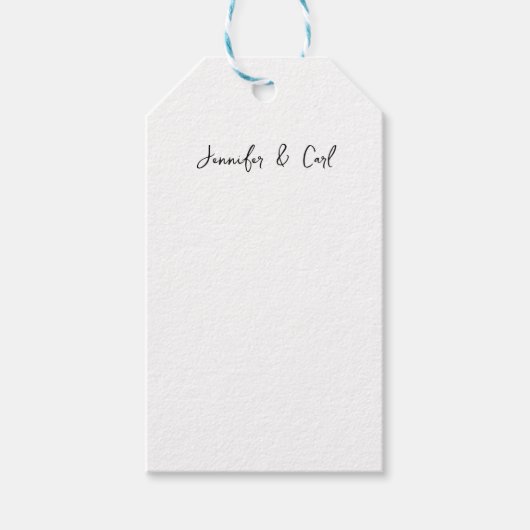 Berufliche klassische Kalligraphie Minimalistisch Geschenkanhänger (Vorderseite)