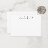 Berufliche klassische Kalligraphie Minimalistisch  Mitteilungskarte (Vorderseite/Rückseite Beispiel)