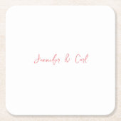 Berufliche klassische Kalligraphie Minimalistisch Rechteckiger Pappuntersetzer (Vorderseite)