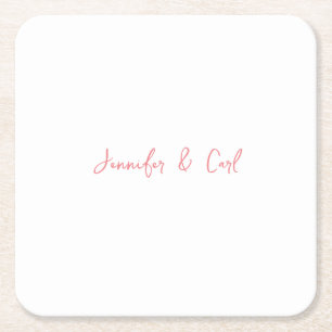 Berufliche klassische Kalligraphie Minimalistisch  Rechteckiger Pappuntersetzer