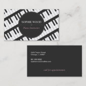 Berufliche Klavier-Lehrer-Geschäfts-Karte Visitenkarte (Vorne/Hinten)