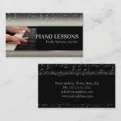 Berufliche Klaviermusiklehrerkarte Visitenkarte (Vorne/Hinten)