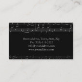 Berufliche Klaviermusiklehrerkarte Visitenkarte (Rückseite)