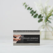 Berufliche Klaviermusiklehrerkarte Visitenkarte (Stehend Vorderseite)