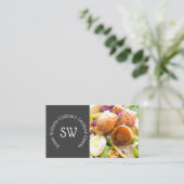 Berufliche Koch Kochkurse Catering Foto Visitenkarte (Stehend Vorderseite)