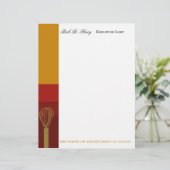 Berufliche Kochs-Catering-Koch-Rezepte Briefkopf (Stehend Vorderseite)