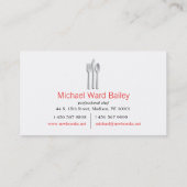 Berufliche Kochs-Geschäfts-Karte Visitenkarte (Rückseite)