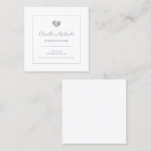 Berufliche Kontaktkarte Einfaches Silver Heft Logo Quadratische Visitenkarte (Vorne/Hinten)