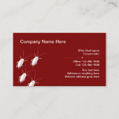 Berufliche Kontrolle von Exterminatoren und Schädl Visitenkarte (Vorderseite)