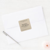 Berufliche Kraft-Minimalistisch-Script-Kerze Quadratischer Aufkleber (Umschlag)