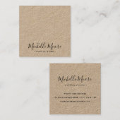 berufliche Kraft-Papier für Frauen Quadratische Visitenkarte (Vorne/Hinten)