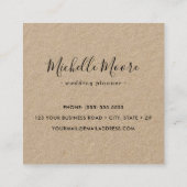 berufliche Kraft-Papier für Frauen Quadratische Visitenkarte (Rückseite)