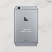 Berufliche kundengerechte iPhone 6 Geschäfts-Karte Visitenkarte (Rückseite)