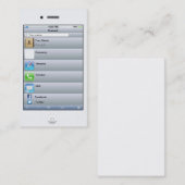 Berufliche kundengerechte weiße iPhone Karte (Vorne/Hinten)