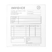 Berufliche kundenspezifische Rechnung Notizblock (Vorderseite)