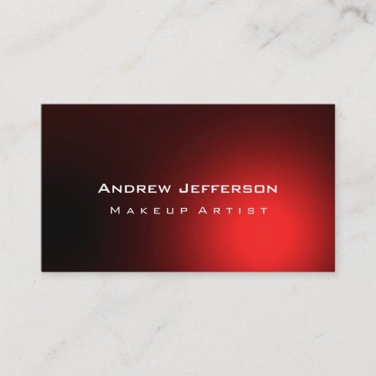 Berufliche Kunsthistorkarte mit rotem Hintergrund Visitenkarte (Vorderseite)