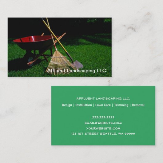 Berufliche Landing Company Business Card Visitenkarte (Vorne/Hinten)