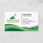 Berufliche Landscaping Mowing Visitenkarte (Vorderseite)