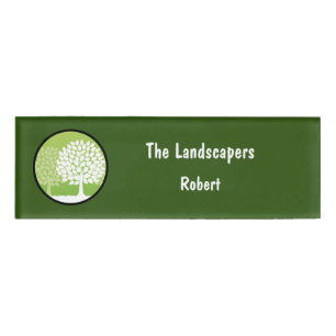Berufliche Landscaping-Service-Personaldatenträge Namenschild