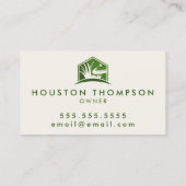 Berufliche Landschaften für moderne Rasenpflege Visitenkarte (Rückseite)