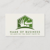 Berufliche Landschaften für moderne Rasenpflege Visitenkarte (Vorderseite)