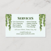 Berufliche Landschaftsbaumdienstkarte Visitenkarte (Rückseite)