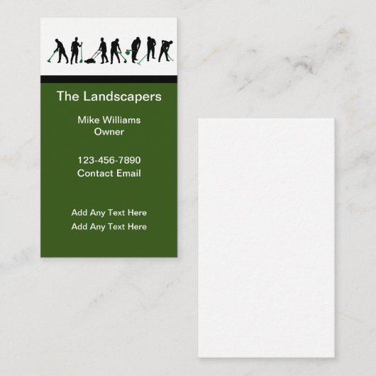 Berufliche Landschaftsgärten Visitenkarte (Vorne/Hinten)