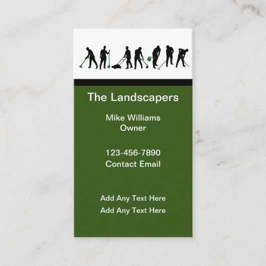 Berufliche Landschaftsgärten Visitenkarte (Vorderseite)