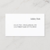 Berufliche Lash-Erweiterungen Makeup Artist Visitenkarte (Rückseite)