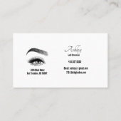 Berufliche Lash Extension Stylist Business Cards Visitenkarte (Rückseite)