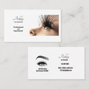 Berufliche Lash Extension Stylist Business Cards Visitenkarte